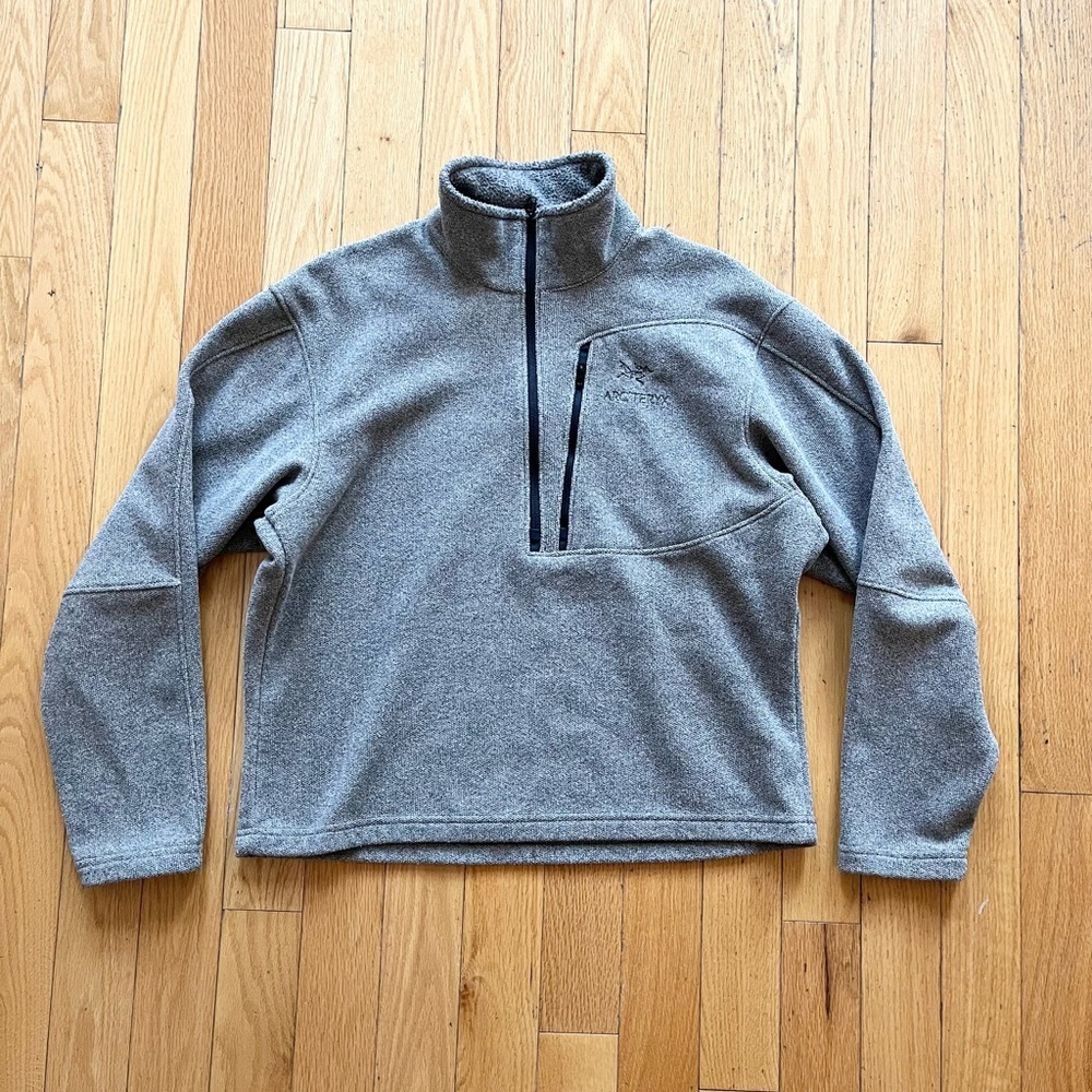 ARCTERYX Fleece Sweater Mens Boxy Fit  Gray Size M